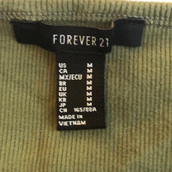 Size Medium Olive Long Sleeve Shirt - Picture 3 of 3